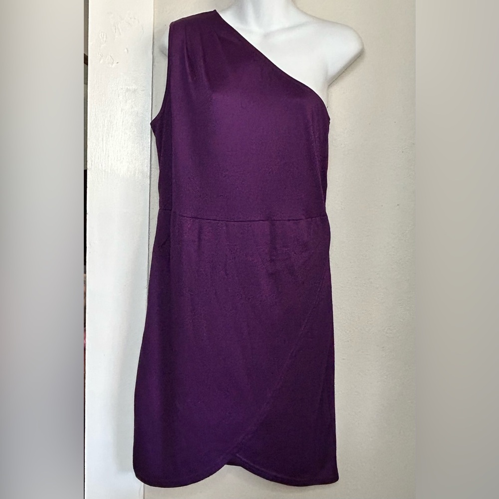 Yathon Purple One shoulder Midi Dress Size XL